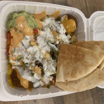 Micheline's Pita House La Jolla - Rice bowl with falafel - Mediterranean Near Me - La Jolla, California Micheline's Pita House La Jolla - Rice bowl with falafel - Mediterranean Near Me - La Jolla, California
