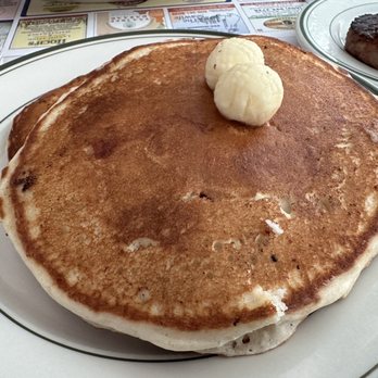 Mustache Bill's Diner - Short stack of blueberry (?) pancakes - Seafood Near Me - Barnegat Light, New Jersey Mustache Bill's Diner - Short stack of blueberry (?) pancakes - Seafood Near Me - Barnegat Light, New Jersey