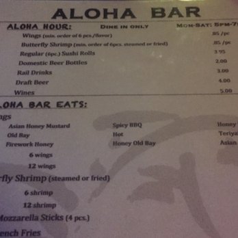 Aloha Sushi - Happy hour menu - Sushi Bars Near Me - Baltimore, Maryland