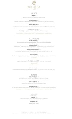 Menu photo 4 The Guild Cafe San Diego, CA
