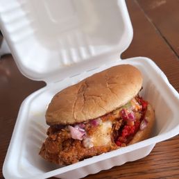 Hot Cheetos sandwich