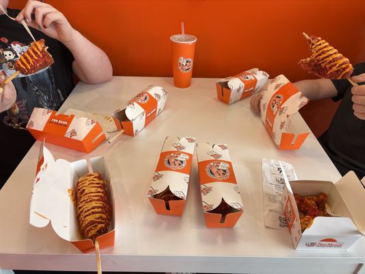 Two Hands Corn Dogs by null