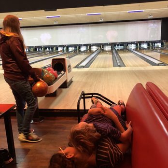 AMF Desert Hills Lanes - Kids chillin' while Mommy resets her pins - Bowling Near Me - Phoenix, Arizona