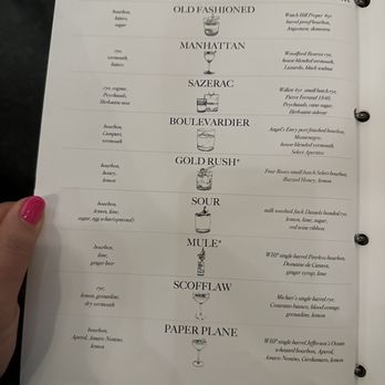 Watch Hill Proper - Classic cocktail menu - Cocktail Bars Near Me - Louisville, Kentucky