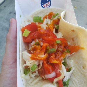 Photo of MOGO Korean Fusion Tacos - Asbury Park, NJ, United States. Shrimp taco...so chrunchy. Alotra flavor.