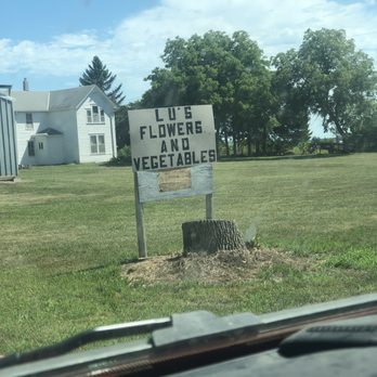 Lu's Flowers and Vegetables - a sign in a field - Farmers Market Near Me - Fremont, Nebraska Lu's Flowers and Vegetables - a sign in a field - Farmers Market Near Me - Fremont, Nebraska