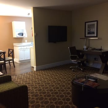 Marin Suites Hotel - We got an upgraded suite- living room & kitchenette - Hotels Near Me - Corte Madera, California