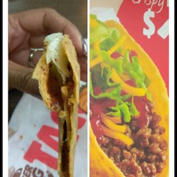 My Actual Taco vs. BK Advert in Window Taco My Actual Taco vs. BK Advert in Window Taco