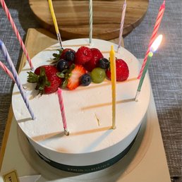 This is the small classic strawberry cream cake - $35. Great for family of 4-5. This is the small classic strawberry cream cake - $35. Great for family of 4-5.