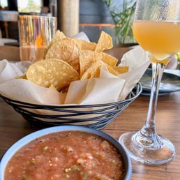 Chips and Salsa with a welcome drink! Chips and Salsa with a welcome drink!