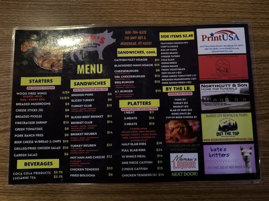 Menu photo 2 Pop's Southern Style Barbeque Morehead, KY Menu photo 2 Pop's Southern Style Barbeque Morehead, KY