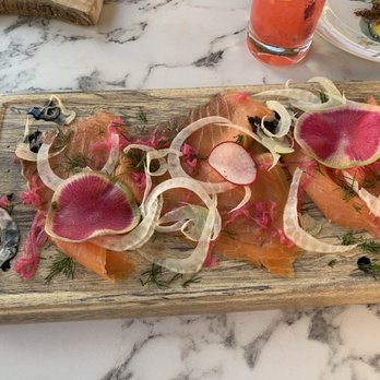 Locanda Wine Bar - Carpaccio di Salmone - Italian Near Me - Livermore, California Locanda Wine Bar - Carpaccio di Salmone - Italian Near Me - Livermore, California
