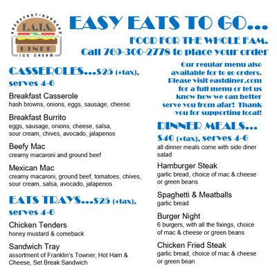 Menu photo 7 E.A.T.S. Diner Ridgeland, MS Menu photo 7 E.A.T.S. Diner Ridgeland, MS