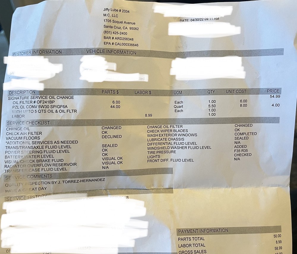 JIFFY LUBE Updated September 2024 20 Photos & 166 Reviews 1705