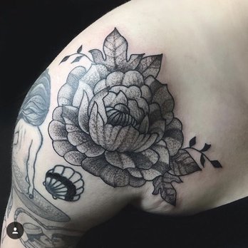 STS Ink - Seashell and flower both Ally's work! - Tattoo Near Me - Vancouver, Washington