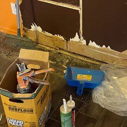 Galaxy Cabinetry - Flooring is damaged, would you ever use a company that left your property like this???? Please share this with everyone.