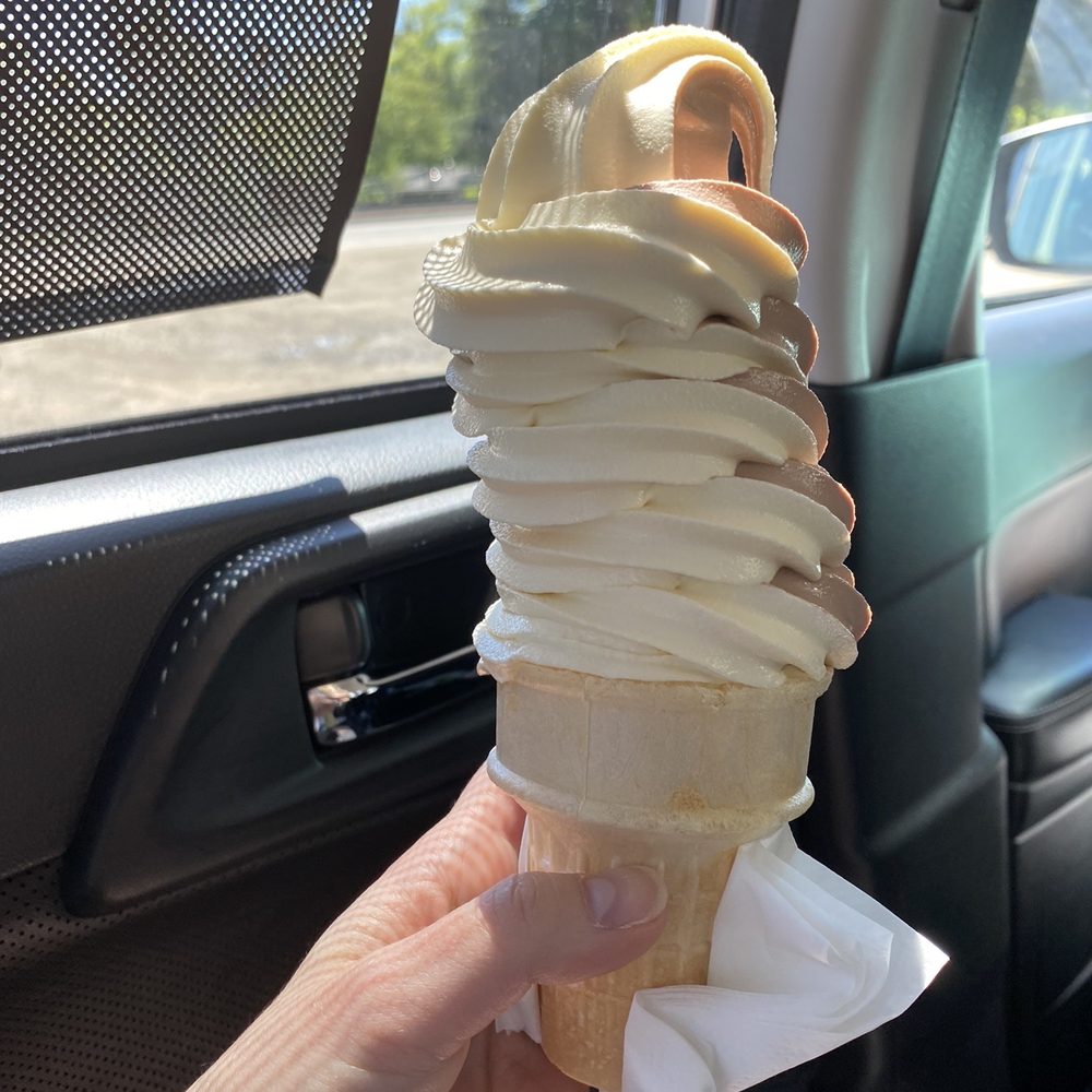 a hand holding an ice cream cone a hand holding an ice cream cone