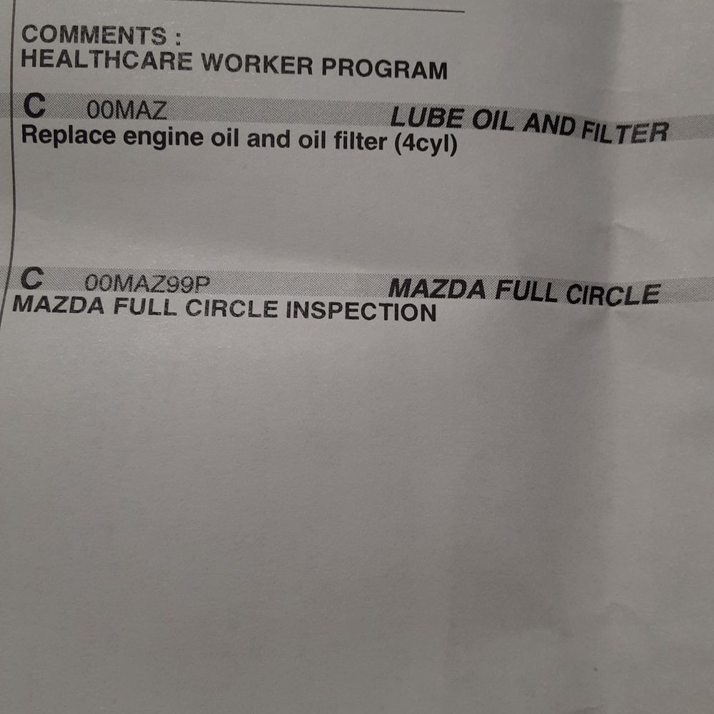 Tuttle-Click Mazda - Service Department - Thank You for this. It means alot to a RN at this time. - Auto Repair Near Me - Irvine, California Tuttle-Click Mazda - Service Department - Thank You for this. It means alot to a RN at this time. - Auto Repair Near Me - Irvine, California