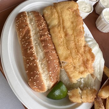 Cooke's Seafood - Fresh Fish Sandwich (Fried Cod) - Seafood Near Me - Orleans, Massachusetts