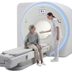Orchard Imaging - Wide Bore MRI with a 28-inch opening! Many exams are preformed feet first.