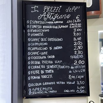 L'Artigiano del Caffè - Menu - Cafes Near Me - Rome, RM L'Artigiano del Caffè - Menu - Cafes Near Me - Rome, RM