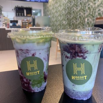 Hideout Coffee - Iced blueberry matcha latte - Coffee & Tea Near Me - Los Angeles, California