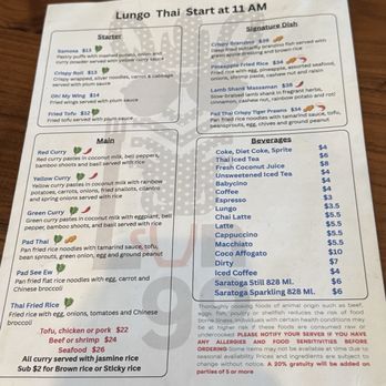 Lungo Thai Eatery - Menu - Breakfast & Brunch Near Me - Mountain View, California