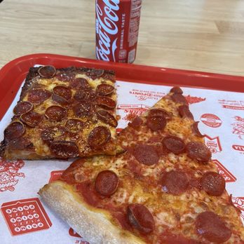 Prime Pizza - $12 two slice lunch special because imported for a Sicilian slice .  Very good pizza !! - Pizza Near Me - Los Angeles, California