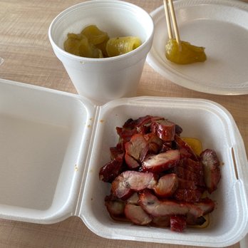Huakee BBQ Bento - Char siu (BBQ pork) Beef tendon (in a cup) - Cantonese Near Me - Westminster, Colorado Huakee BBQ Bento - Char siu (BBQ pork) Beef tendon (in a cup) - Cantonese Near Me - Westminster, Colorado