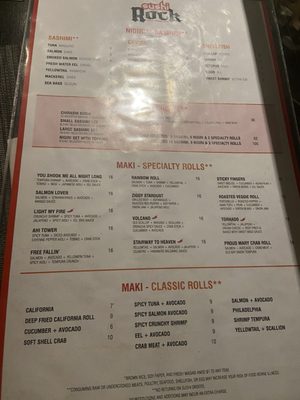 Menu photo 6 Sushi Rock Arlington, VA