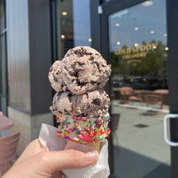Cone with the vegan Cookies & Cream (coconut based ice cream) Cone with the vegan Cookies & Cream (coconut based ice cream)