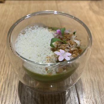 Soseki Modern Omakase - Soup and salad rolled into one, anchovy, parmesean and lettuce with croutons and pentas - Sushi Bars Near Me - Winter Park, Florida Soseki Modern Omakase - Soup and salad rolled into one, anchovy, parmesean and lettuce with croutons and pentas - Sushi Bars Near Me - Winter Park, Florida