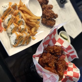Chick N Roll - Combination A and small wings - Sushi Bars Near Me - Portsmouth, Virginia