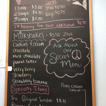 Peace Cream - Menu - Ice Cream & Frozen Yogurt Near Me - Phoenix, Arizona Peace Cream - Menu - Ice Cream & Frozen Yogurt Near Me - Phoenix, Arizona