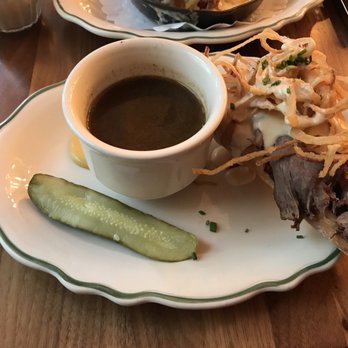 Maison Pickle - deluxe french dip ( this is split order, servings are huge!) - Cocktail Bars Near Me - New York, New York Maison Pickle - deluxe french dip ( this is split order, servings are huge!) - Cocktail Bars Near Me - New York, New York