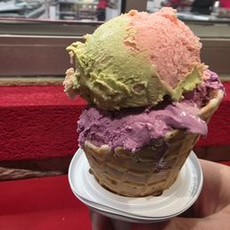 Waffle Cone: Ube and Match/Strawberry Waffle Cone: Ube and Match/Strawberry