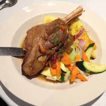 Crogan's Montclair - Lamb shank with sides replaced with polenta and veggies. - American Near Me - Oakland, California