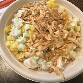Island Fin Poke - Build Your Own Bowl (3 Scoops) - chicken, pineapple, avocado - Hawaiian Near Me - Worcester, Massachusetts