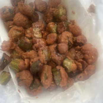 JJ Fish and Chicken - Burnt extra crisper okra - Chicken Wings Near Me - Atlanta, Georgia