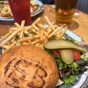 Sideboard - Lafayette - Cheese burger behind it the chicken sandwich arnold Palmer and pale blonde - Coffee & Tea Near Me - Lafayette, California