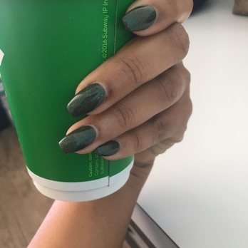 Nail Tek - DIP on coffin-shaped nails (my natural nails)--one week later. Gets better and better each time!!! - Nail Salons Near Me - Chicago Ridge, Illinois