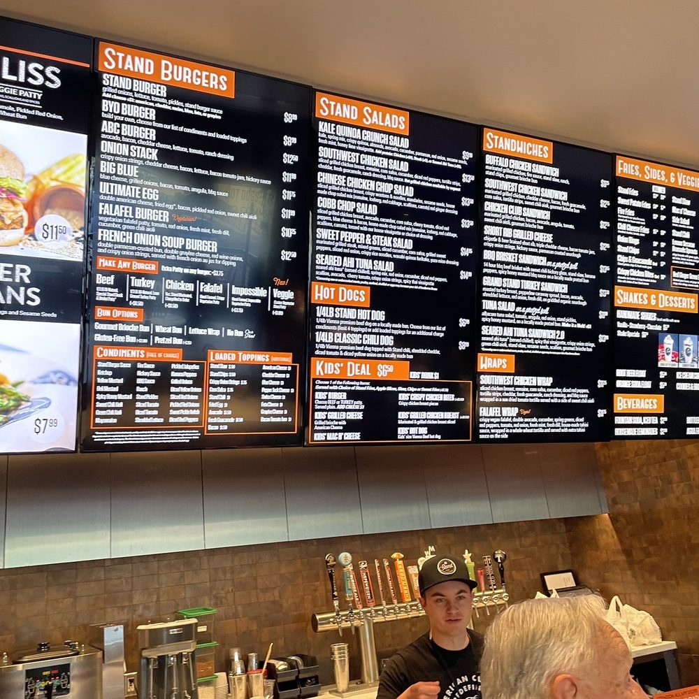 The Stand - American Classics Redefined - The menu which I know you can't read - New American Near Me - Calabasas, California The Stand - American Classics Redefined - The menu which I know you can't read - New American Near Me - Calabasas, California