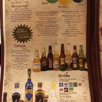 El Tequila Mexican Grill - Drink menu - Mexican Near Me - Waseca, Minnesota