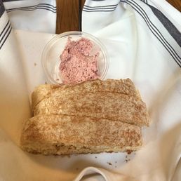 Bread with raspberry butter Bread with raspberry butter