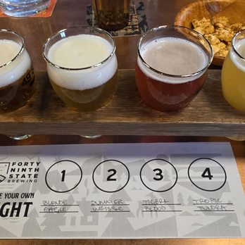 49th State Brewing - Anchorage - beer flight - Breweries Near Me - Anchorage, Alaska
