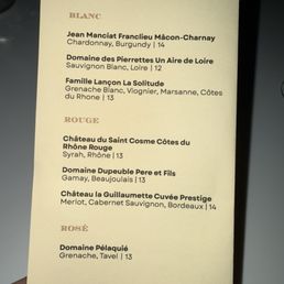 Wines by the glass Wines by the glass
