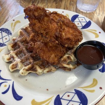 Sunny's Cafe - Sunny's waffles with Nashville sauce on the side. - Breakfast & Brunch Near Me - Rancho Cucamonga, California Sunny's Cafe - Sunny's waffles with Nashville sauce on the side. - Breakfast & Brunch Near Me - Rancho Cucamonga, California