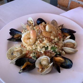 Cafe Santorini - Red Curry Seafood Risotto - Italian Near Me - Pasadena, California Cafe Santorini - Red Curry Seafood Risotto - Italian Near Me - Pasadena, California