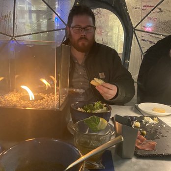 Bridges & Bourbon - Igloo and table fires - New American Near Me - Pittsburgh, Pennsylvania