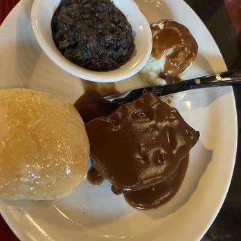 Jaimes Bistro - Meatloaf with real mashed potatoes and beans. - Breakfast & Brunch Near Me - Crandall, Texas